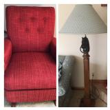 Chair, horse lamp