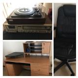 Stereo, desk,chair