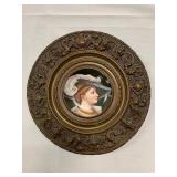 P16--framed porcelain plate