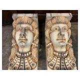 P30--pair of sandstone corbels, capitals, Roman revival P30--pair of sandstone corbels, capitals, Roman revival