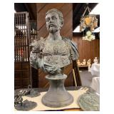 P35--copy of "Cosimo I" by Cellini, 19th C, patinated spelter, over 3