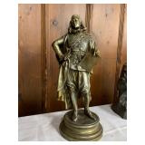 P49--bronze statue of an Elizabethan gentleman, late 19th/early 20th C, Continental--$300