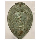 P36--antique copper shield, Perseus and Medusa, approx 20" P36--antique copper shield, Perseus and Medusa, approx 20"