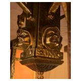M715--Mission style fixture in silver with monks M715--Mission style fixture in silver with monks