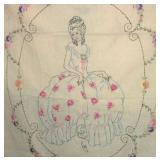 embroidered coverlet