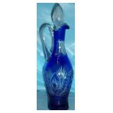 Etched Blue Cruet