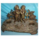 children bronze inkwell