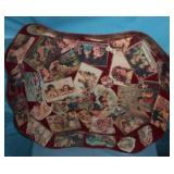 Vict. Scrap paper mache bowl