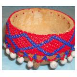 Dayak beaded medicine bowl