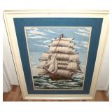 Asian silk punch needle embroidery