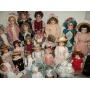 many antique dolls