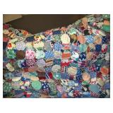 handmade yo-yo quilt