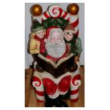 Santa on peppermint throne