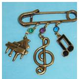 Figural Music Pins