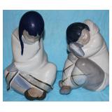 Lladro large Inuit figures