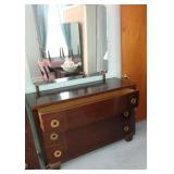 Bureau with mirror