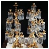 Pair of Gilt-bronze Rococo Revival Candelabra
