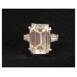 Large Emerald Cut Diamond Ring, 14.7ct