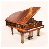 Steinway Painted Mahogany Model A Grand Piano, Painted by Arthur E. Blackmore, 1897
