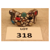 Sterling Multi Gemstone Cuff