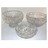 Cut and Pressed Glass Bowls