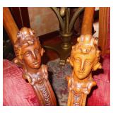 3 Piece Victorian Parlor Set With Carved Heads