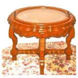 Glass Top Walnut Stand