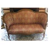 Walnut Fruit Carved Setee