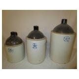 3 Pc. Graduated Set of Crocks