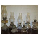 Collection of Old Oil Lamps