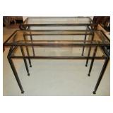 Wrought Iron Stands w/Glass Tops