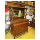 Oak Sideboard w/2 Mirrors