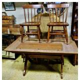 Heywood Wakefield Trestle Table w/4 Chairs