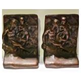 Signed Bronze Bookends
