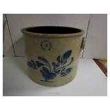 Crock w/Blue Decoration