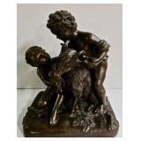 Signed Bronze of Boys