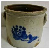 Crock w/ Blue Flower