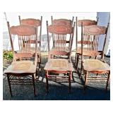 Set of 6 Larkin #1 Oak Chairs