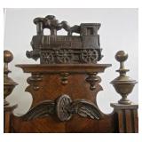 German Railroad Regulator Clock Steam Engine Finial w/Logo