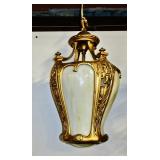 Art Nouveau Style Slag Glass Light