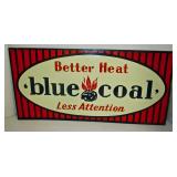 Blue Coal Tin Sign