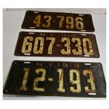 1917/18/19 Single License Plates