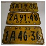 1931/33/41 Single License Plates