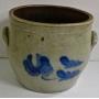 Ovoid Crock w/ Blue Flower