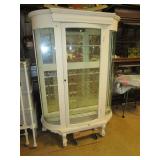 curved glass cabinet