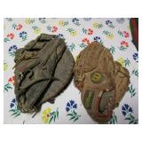 vintage baseball mitts