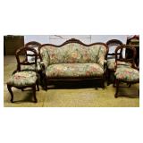 4 Piece Walnut Parlor Set
