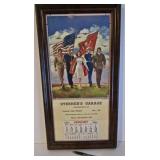 1931 Framed Garage Calander