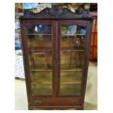 Double Door Oak Bookcase