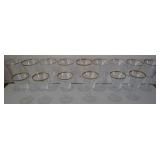 Many Gold Banded Glasses - Various Sizes
